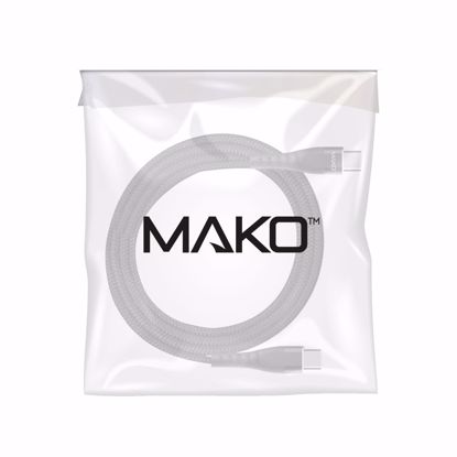 Picture of Mako Mako USB-C To USB-C Nylon Cable 60W USB 2.0 2M in Black Bulk